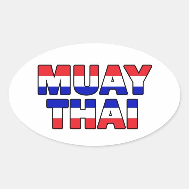 Muay Thai Ovaler Aufkleber (Vorderseite)