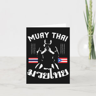 Muay Thai Puerto Rico Flag Martial Arts Thai Boxin Karte