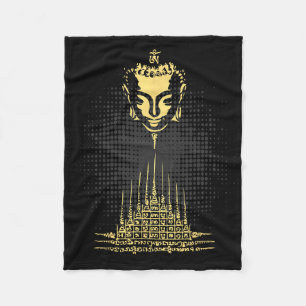 Muay-Thai-Pyramide-Buddha-Tattoo-Kickboxen-Kultur Fleecedecke
