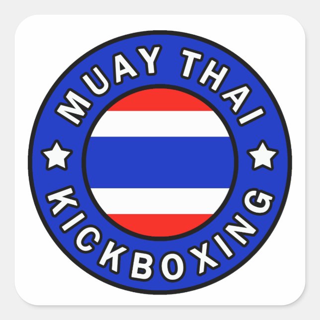 Muay Thai Quadratischer Aufkleber (Vorderseite)