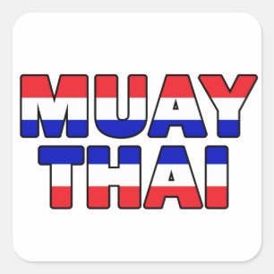 Muay Thai Quadratischer Aufkleber