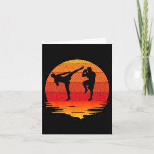 Muay Thai Retro Vintage Kampfkunst Boxen Karte