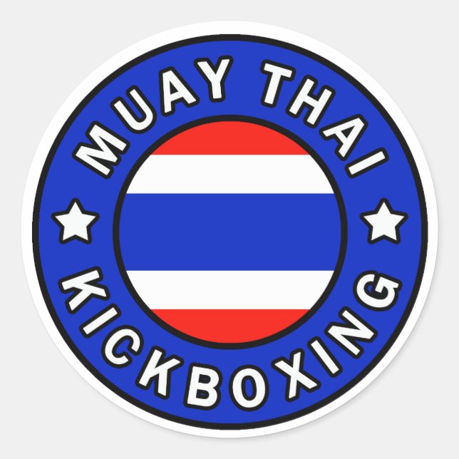 Muay Thai Runder Aufkleber (Vorderseite)