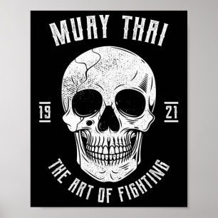 Muay Thai Schädel - Thai-Boxen und Kickboxen _1 Poster