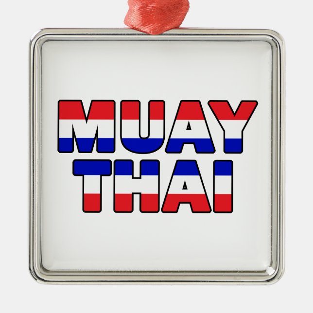 Muay Thai Silbernes Ornament (Vorne)