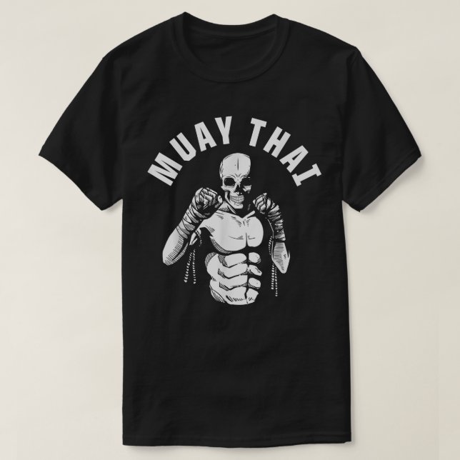 Muay Thai Skeleton Fighter MIXED MARTIAL ARTS Club T-Shirt (Design vorne)