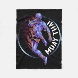 Muay Thai Skeleton Fleecedecke