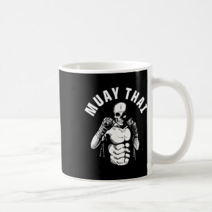 Muay Thai Skelett Kämpfer Mma Club Coach Martial Kaffeetasse