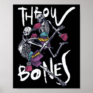 Muay Thai Skelett - Thai-Boxen und Kickboxen Poster