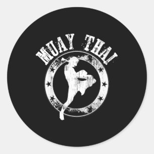 Muay Thai - Stylish Thailand Cooler Mixed Martial Runder Aufkleber