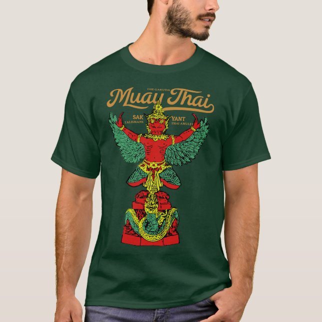 Muay Thai Tattoo Der Garuda T-Shirt (Vorderseite)