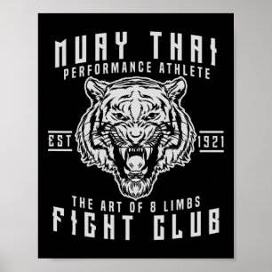 Muay Thai Thai Boxen Kickboxen Geschenk Poster