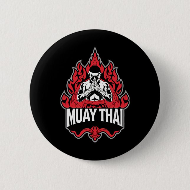 Muay Thai Thai Boxing 1 Button (Vorderseite)