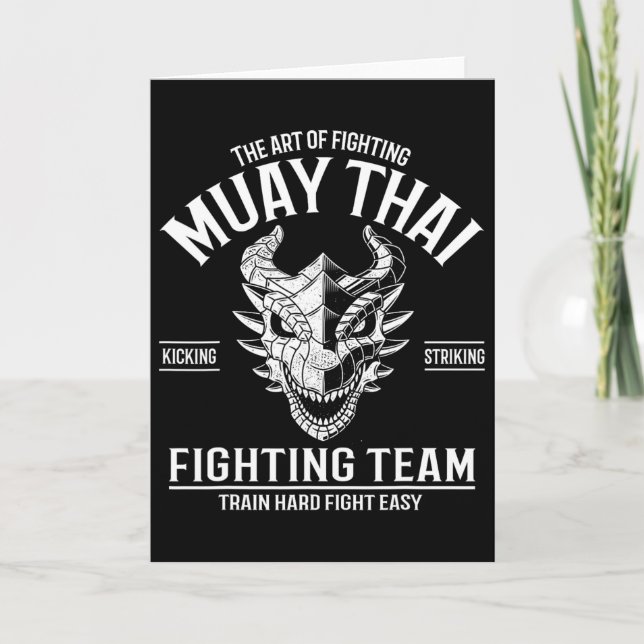 Muay Thai Thai Boxing Kickboxen  Karte (Vorderseite)
