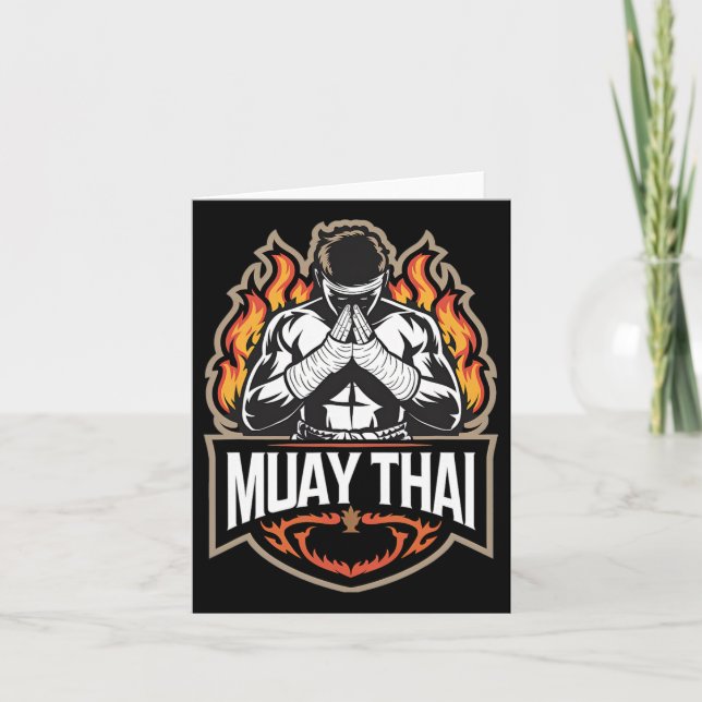 Muay Thai - Thai Boxing Mixed Martial Arts Karte (Vorderseite)