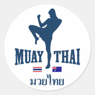 Muay Thai Thailand Australien Runder Aufkleber
