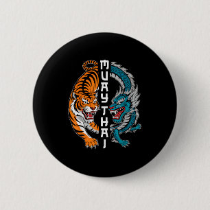 Muay Thai Thailand Boxen Muay Thai Fan Männer Frau Button