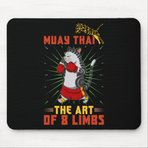 Muay Thai Thailand Faust Ring Knie Kämpfer Technik Mousepad
