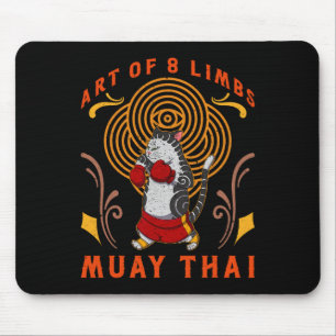 Muay Thai Thailand Faust Ring Knie Kämpfer Technik Mousepad