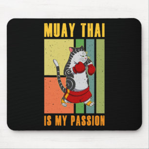 Muay Thai Thailand Faust Ring Knie Kämpfer Technik Mousepad
