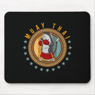 Muay Thai Thailand Faust Ring Knie Kämpfer Technik Mousepad