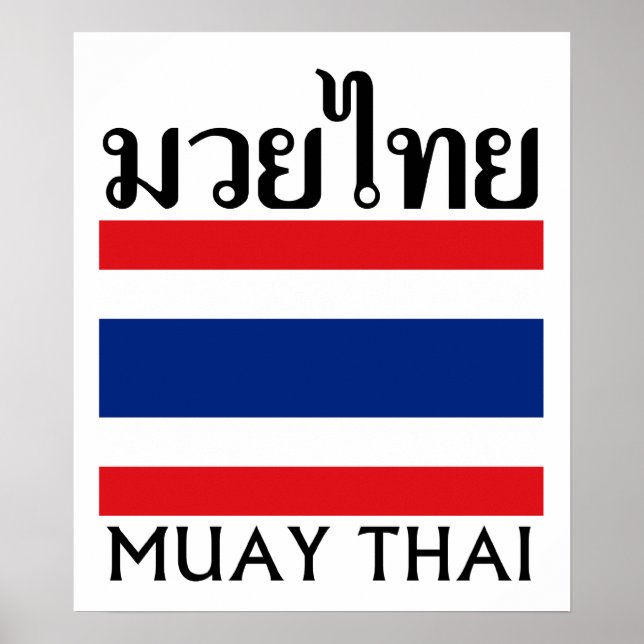 Muay Thai + Thailand Flag Poster (Vorne)