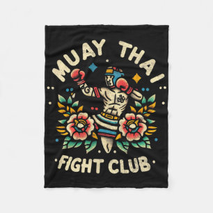 Muay Thai Thailand Kickboxen MMA Kämpfer Tradition Fleecedecke