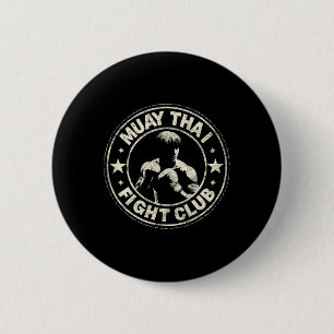 Muay Thai Thailand Kickboxen Mma Kämpfer Vintage Button