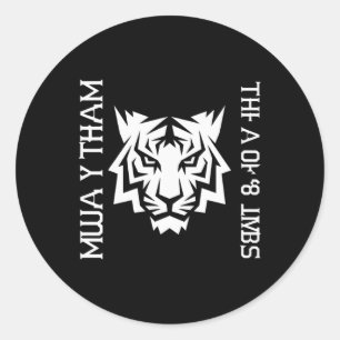 Muay Thai Tiger Art der 8 Gliedmaßen Kickboxen Des Runder Aufkleber