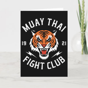 Muay Thai Tiger Fight Kickboxen Kämpfer Thaiboxi Karte