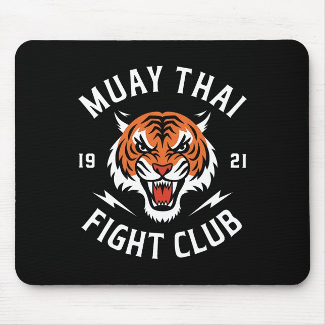 Muay Thai Tiger Fight Kickboxen Kämpfer Thaiboxi Mousepad (Vorne)