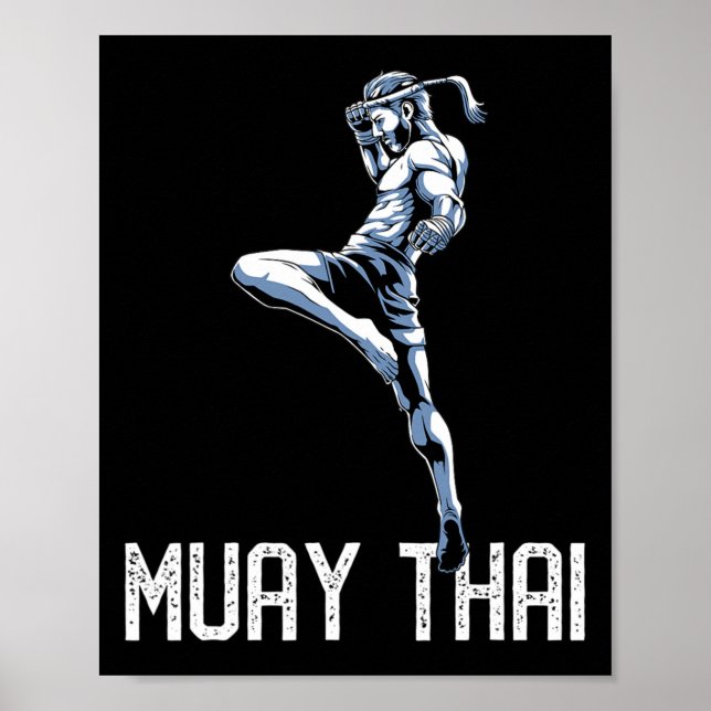 Muay Thai Tiger - Nak Muay, Kickbox-Geschenk  Poster (Vorne)