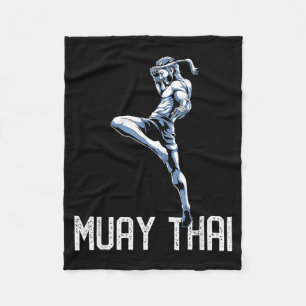 Muay-Thai-Tiger - Nak Muay Kickboxen-Geschenk Fleecedecke