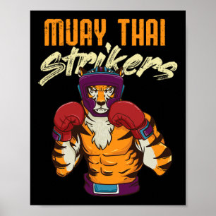 Muay Thai Tiger Thai Boxing Thailand Kickboxing 1 Poster