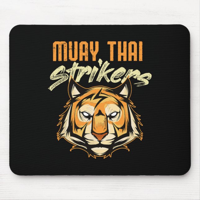 Muay Thai Tiger Thai Boxing Thailand Kickboxing Mousepad (Vorne)