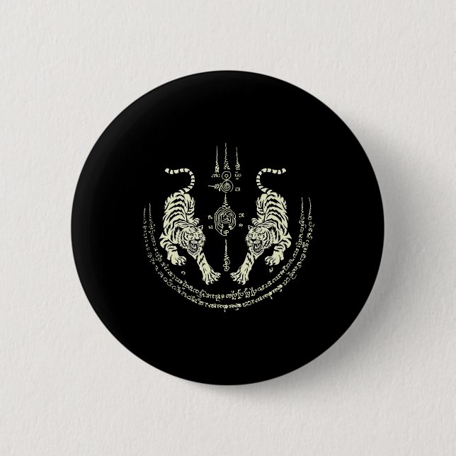Muay Thai Tigers Kampfsport K Kickboxen Th Button (Vorderseite)