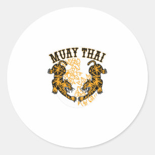 Muay Thai Tigers Runder Aufkleber