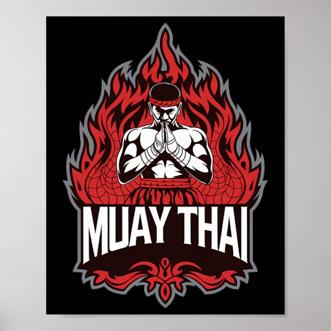 Muay Thai - Traditionelles Thai Boxing Poster (Vorne)