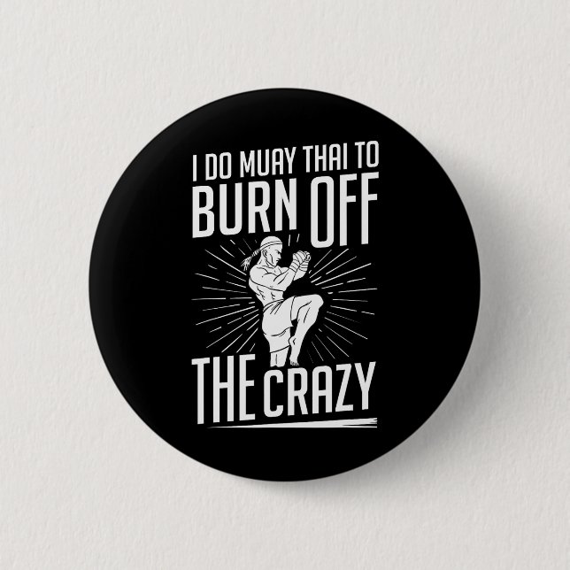 Muay Thai Training Fighter Kickboxing Beginner Box Button (Vorderseite)