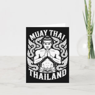 Muay-Thai-Training Kickboxen Thailand Vintage Tig Karte