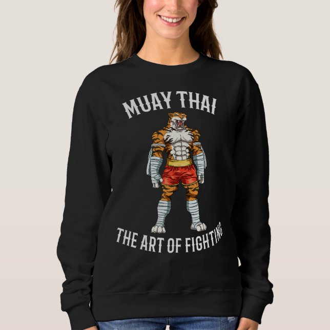 Muay Thai und Thai Boxing Strong Tiger Sweatshirt (Vorderseite)