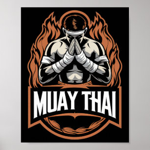Muay Thai und Thai Boxkampf Poster
