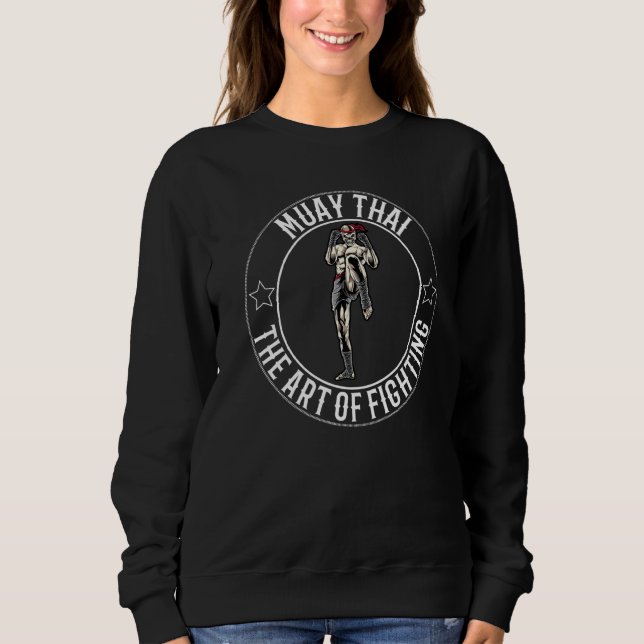Muay Thai und Thai Boxskelett Sweatshirt (Vorderseite)