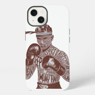 Muay-Thai Vintage-Typografie Kämpfer iPhone-Hülle iPhone 13 Hülle
