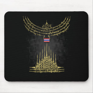 MUAY THAI Vogel -- Buddha-Tattoo Kickboxen Mousepad