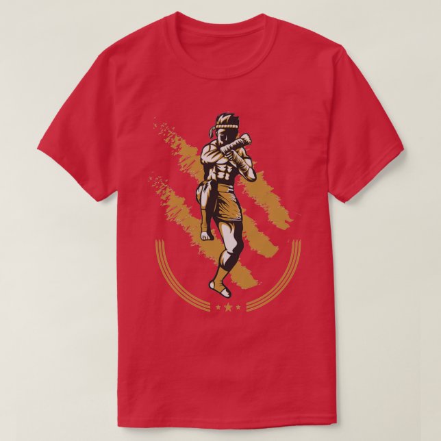 Muay Thai Warrior Thai Boxing Kickboxing Fitness G T-Shirt (Design vorne)
