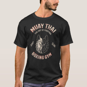 Muay Thai Wolf Mixed Martial Arts kämpfen Thai Box T-Shirt
