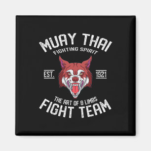 Muay Thai Wolf - Thai-Boxen und Kickboxen  Magnet