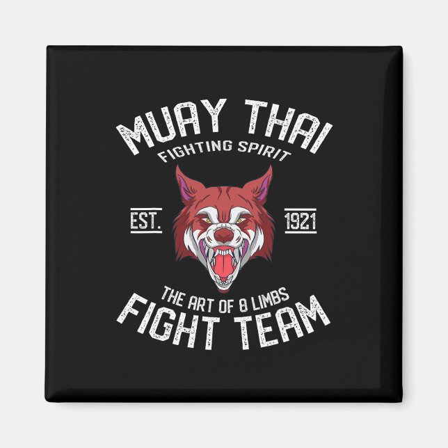 Muay Thai Wolf - Thai-Boxen und Kickboxen  Magnet (Vorne)