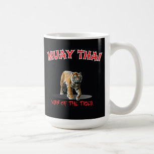 Muay thailändische Weise der Tiger-Schwarz-Tasse Tasse